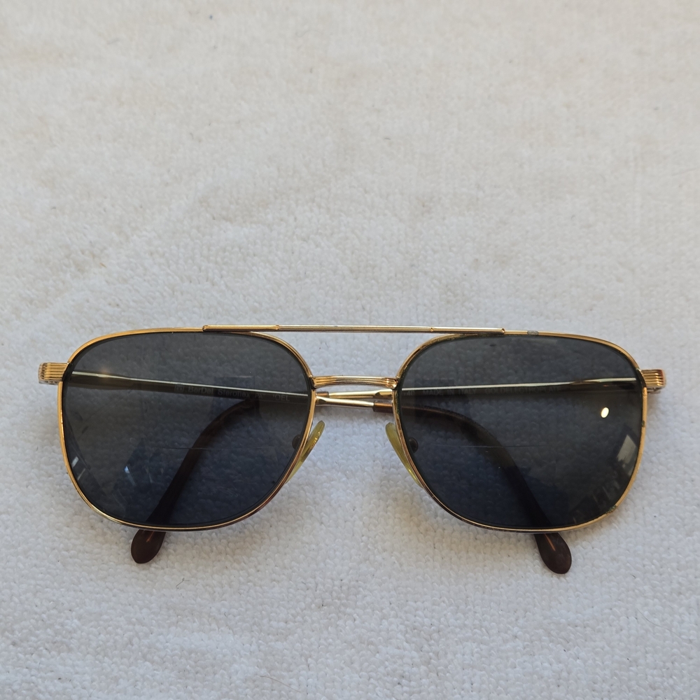 BerDel Sferoflex JOEL Navigator Frames w/Original Case Made In Italy Gold Plated